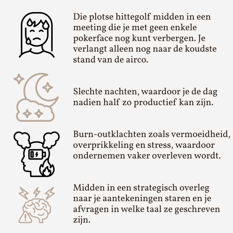 Overzicht van hormonale klachten die impact hebben op ondernemers